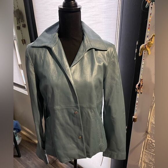 Colebrook & Co iridescent leather jacket size L - Picture 1 of 7